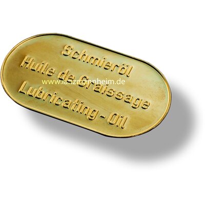 Schild (Schmierl) Messing