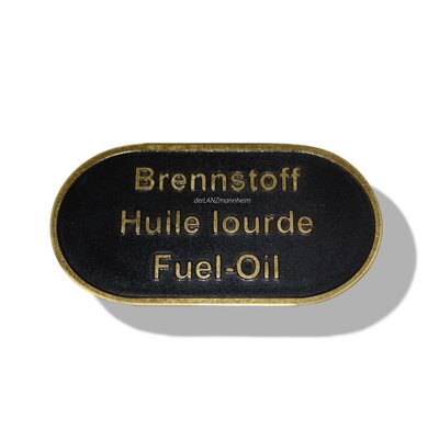 Scudo (carburante) ottone/nero
