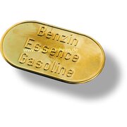 Schild (Benzin) Messing