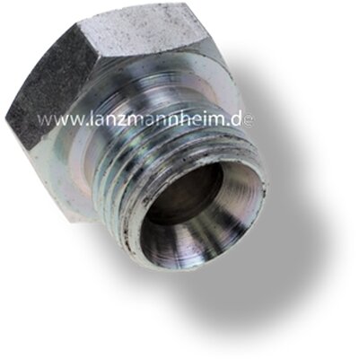 Oil drain plug on fuel tank