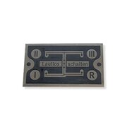 Signe pour le changement de vitesse (allemand) .