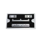 Signe pour le changement de vitesse allemand