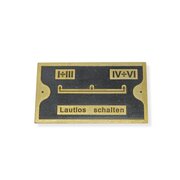 Signe pour le changement de vitesse allemand