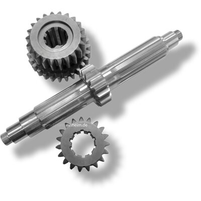 Ritzelwelle, Schieberad (z=23/27) inkl. Gegenrdern