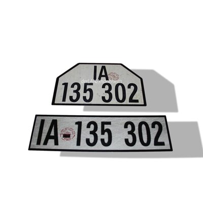Historical license plates set