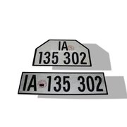 Historical license plates set