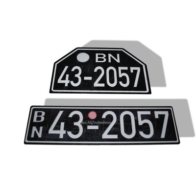 Historical license plates set