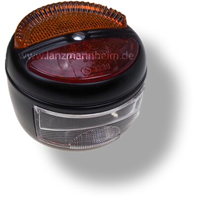 2-chamber tail light with number plate illumination, reflector, tail light, rear light