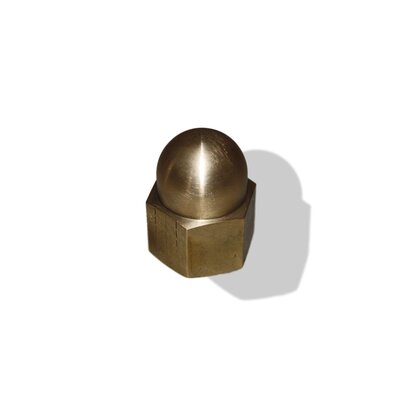 Cap nut for cylinder head, brass, metric