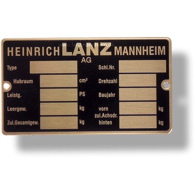 Plaque signaltique (allemand)