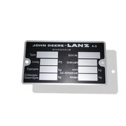 Targhetta (alluminio, John Deere-Lanz), 8 campi