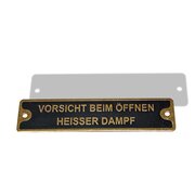 Schild deutsch (Vorsicht beim ffnen heier Dampf)