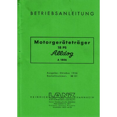 Betriebsanleitung Motorgertetrger 18PS Alldog A1806