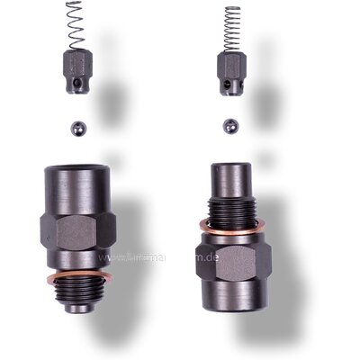 Suction and pressure valve, set