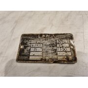 Plaque signal�tique d7506