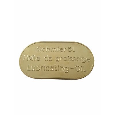 Schild (Schmierl) Messing (Form wie original)