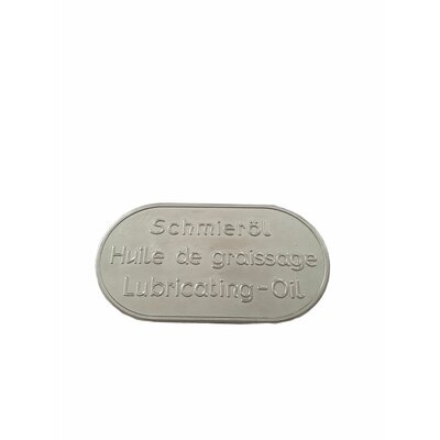 Schild (Schmierl) Blech (Form wie original)