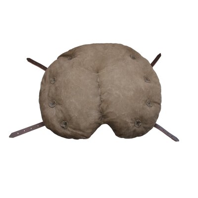 Coussin dassise, cuir vritable, marron