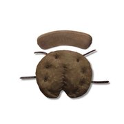 Set cuscino di seduta e schienale, vera pelle, marrone