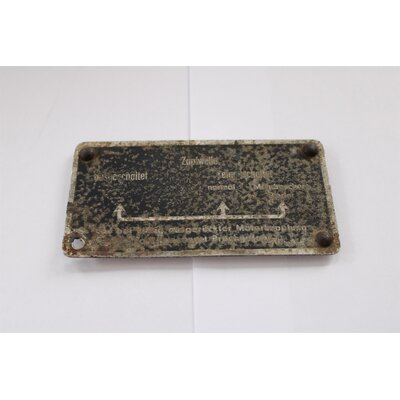 Schild Zapfwelle ein/aus Mhdrescher-Binder