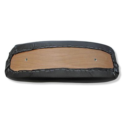 Cushion for backrest, genuine leather black