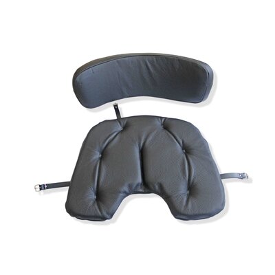 Set Sitzkissen und Lehne, Echtleder, schwarz