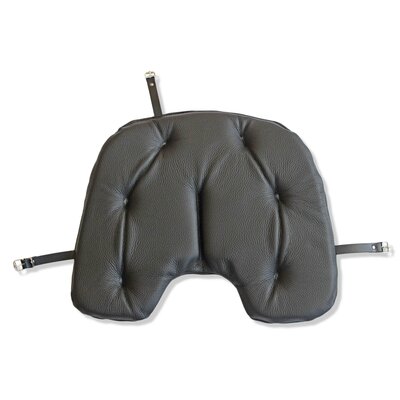 Cojn de asiento, cuero autntico, negro