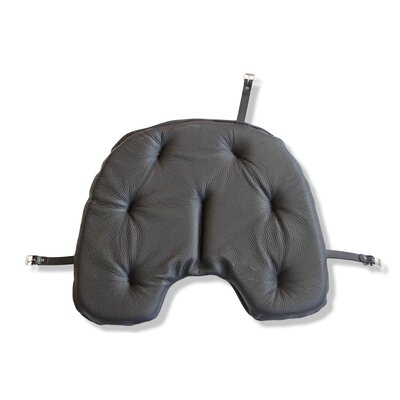 Coussin dassise, cuir vritable, noir