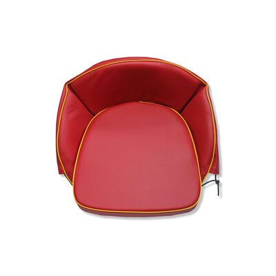 Seat and back cushion, yellow piping