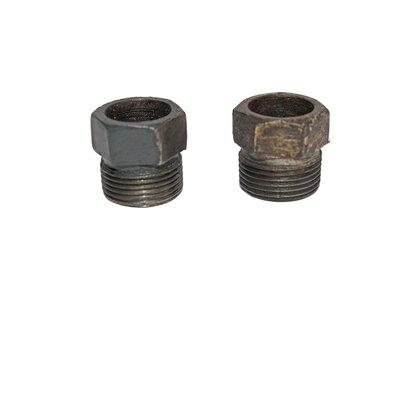 2 x Anschluschraube (zu Frisch- und Umlauflleitungen) M22x1,5, original, Zustand ok, nochmal verwendbar