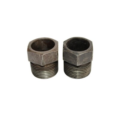 2 x Anschluschraube (zu Frisch- und Umlauflleitungen) M22x1,5, original, Zustand ok, nochmal verwendbar