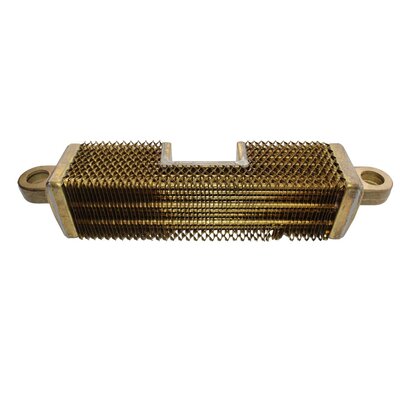 Elemento radiatore corto 450 mm, 2a scelta, con rientranza, completamente in ottone