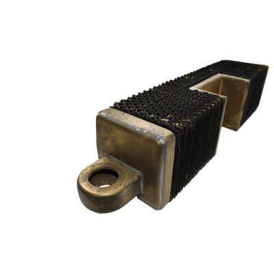 Radiator element short 450mm, with indentation, 2nd choice, completely made of brass