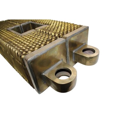 hr5/hr6 radiator element short 450mm, set, 2 pieces (front and rear), 2nd choice, with offset indentation