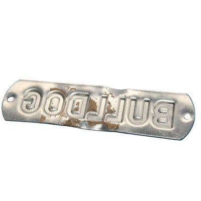 Sign Bulldog, older reproduction, slight traces of storage, 125x35mm