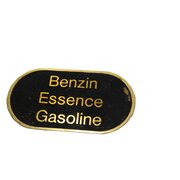 Tank label Benzin, slight signs of storage