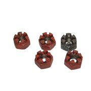 5 x Kronenmutter 5/8 BSW, SW27, original