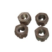 4 x Kronenmuttern BSW 3/4, SW32, original