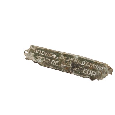 Sign: Attention au Moment douvrier Sortie de Vapeur