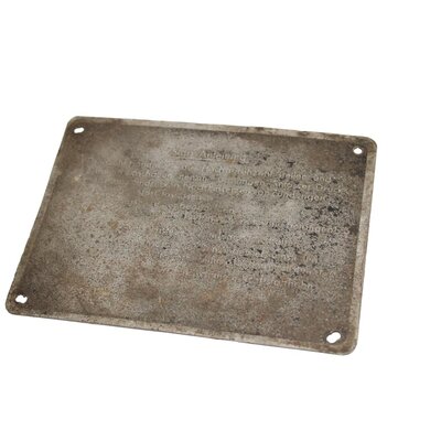 Schild Startanleitung, original