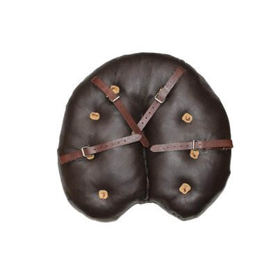 Cuscino di seduta, vera pelle, marrone (pelle liscia)