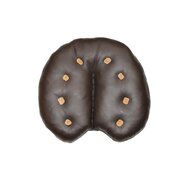 Seat cushion, genuine leather, brown (smooth leather)