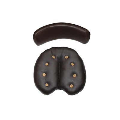 Set coussin dassise et dossier, cuir vritable, marron, cuir lisse