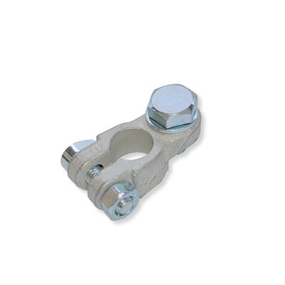 1 x pinza de batera con tornillo M10, borne negativo, para bornes de aprox. 15,9 mm
