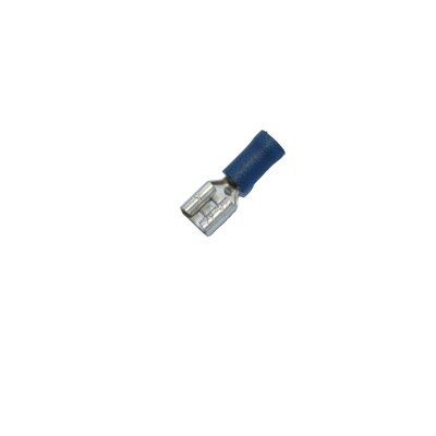 Receptculo plano azul, conector crimpado 1,5 - 2,5 mm, 6,3 x 0,8 mm, din 46245