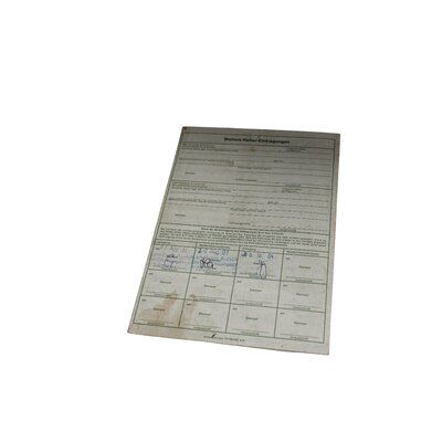 Vehicle registration document d3606, no. 662500