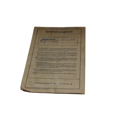 Vehicle registration document Lanz d1616, No. 162127