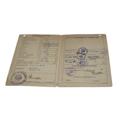 Kraftfahrzeug-Zulassungsschein Lanz Nr. 125685