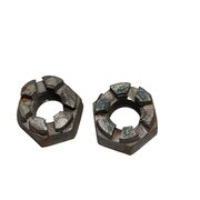 2 x castellated nut bsw 3/4 , thread in order