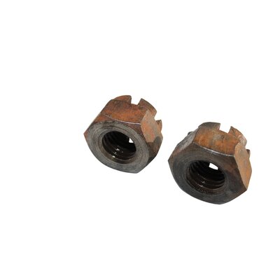 2 x castellated nut bsw 3/4 , thread in order